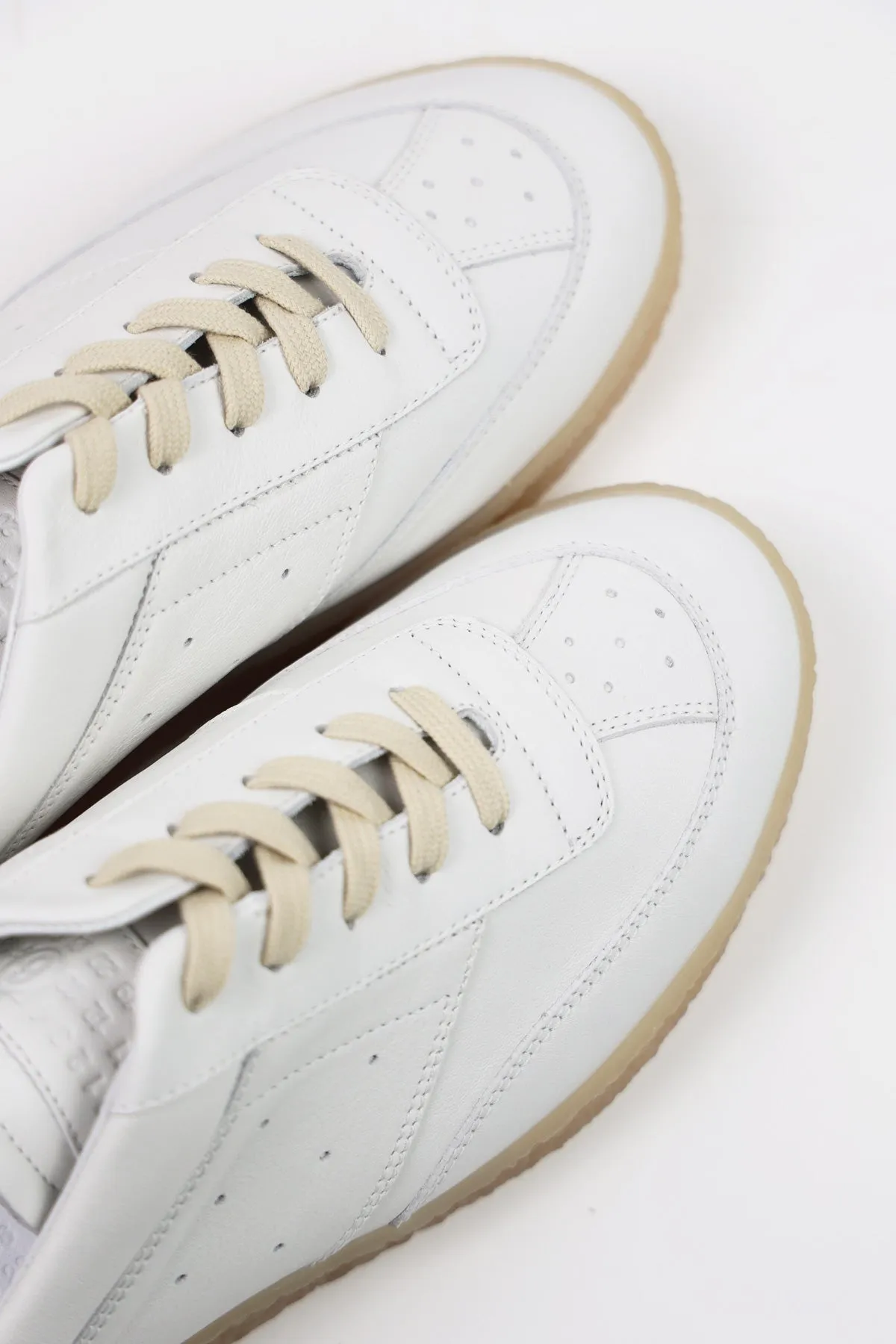 6 Court Sneakers Mule - White