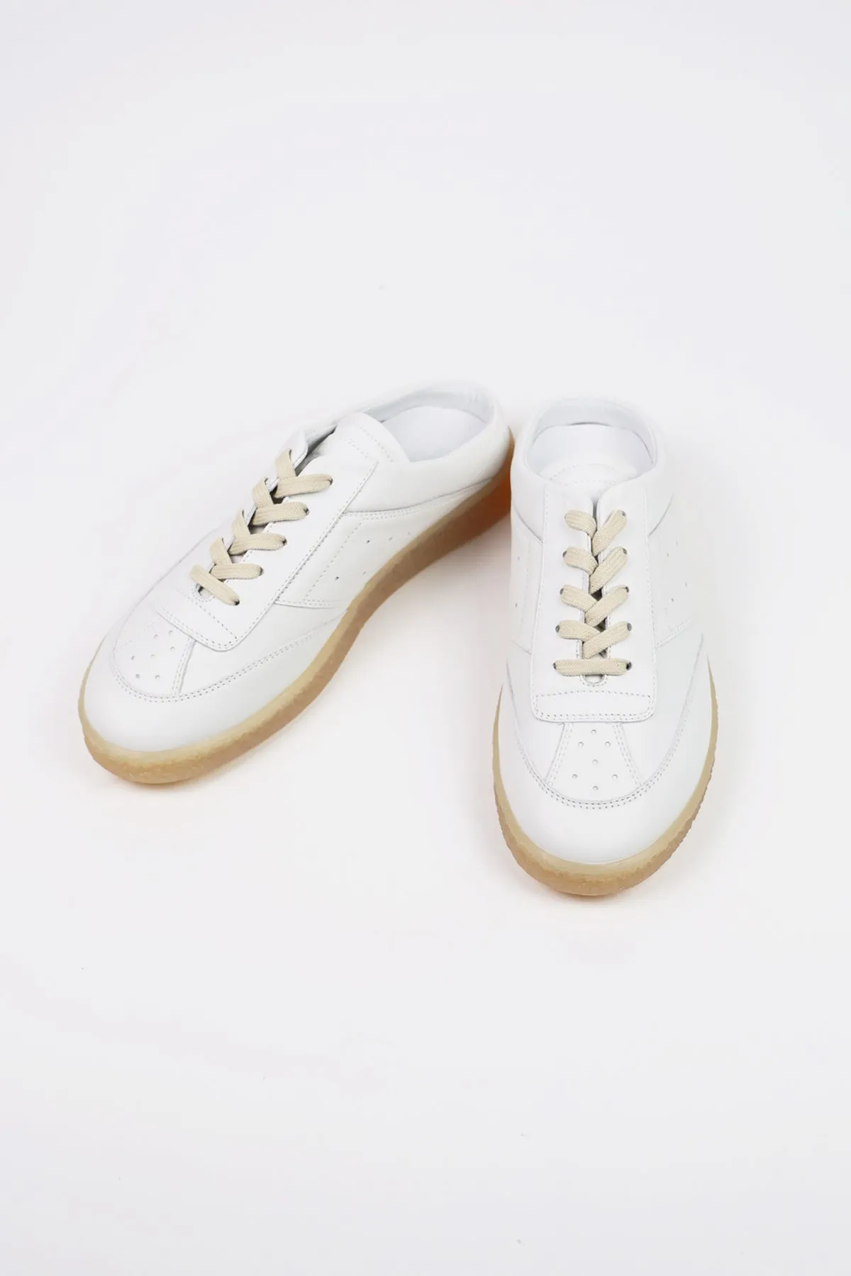 6 Court Sneakers Mule - White