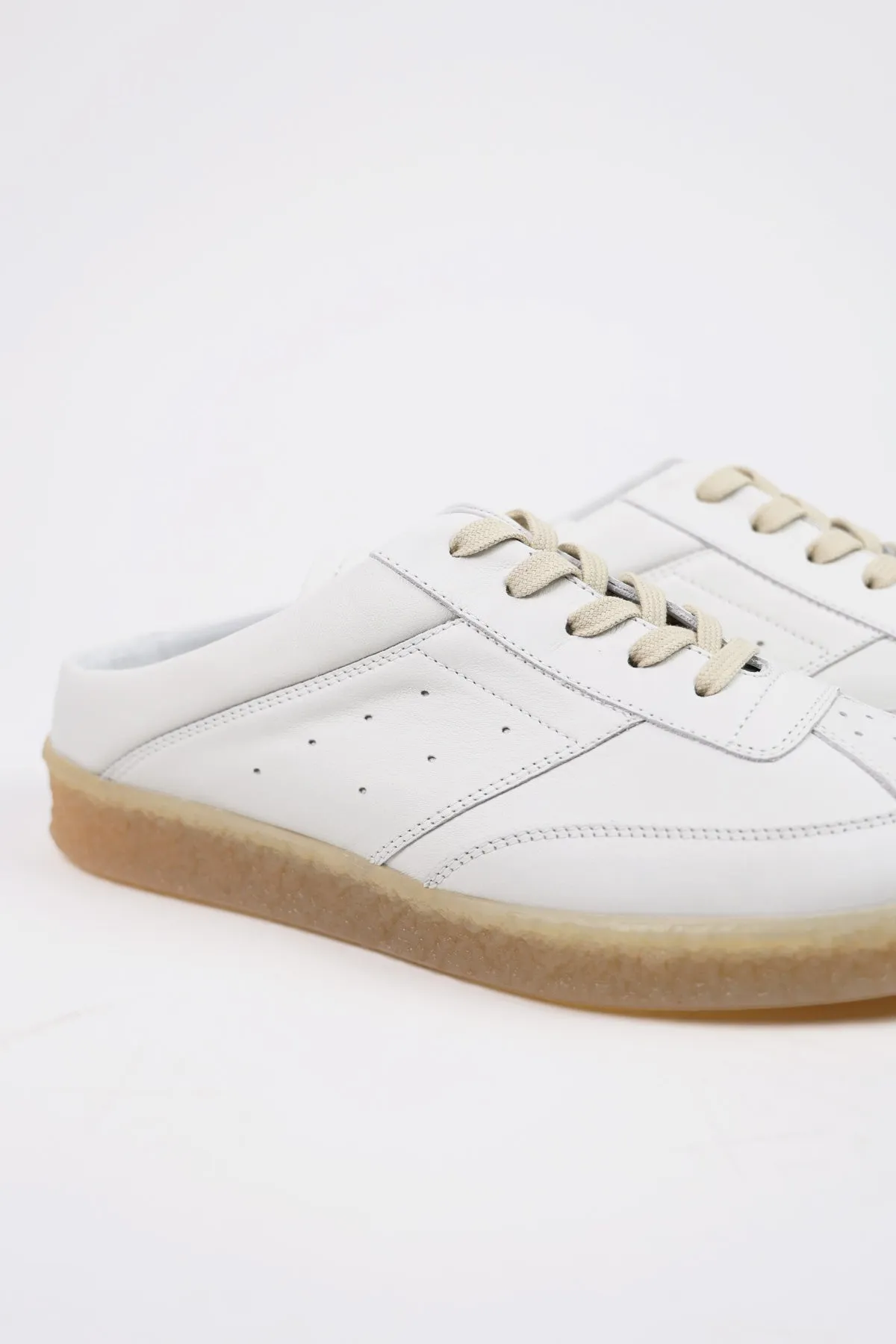 6 Court Sneakers Mule - White