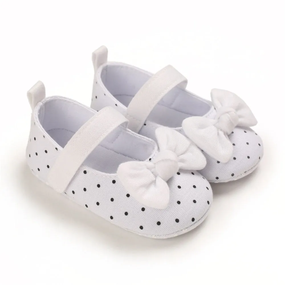 Baby Girls Bow Polka Dot Flats Kids Wholesale Shoes