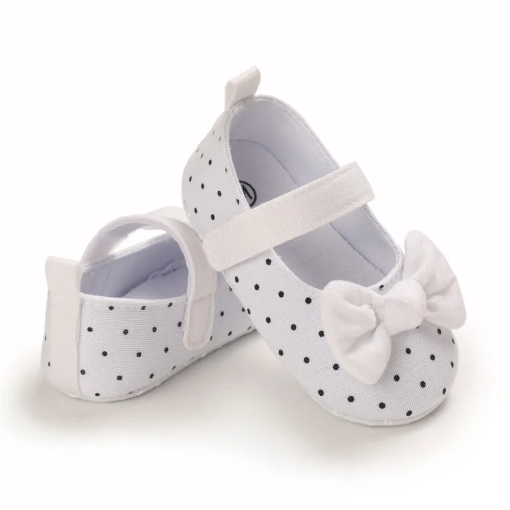 Baby Girls Bow Polka Dot Flats Kids Wholesale Shoes