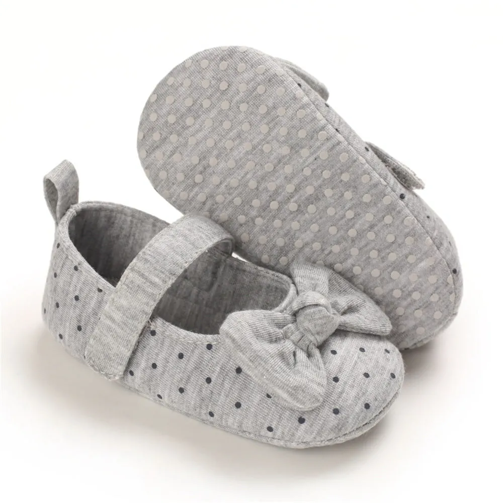 Baby Girls Bow Polka Dot Flats Kids Wholesale Shoes