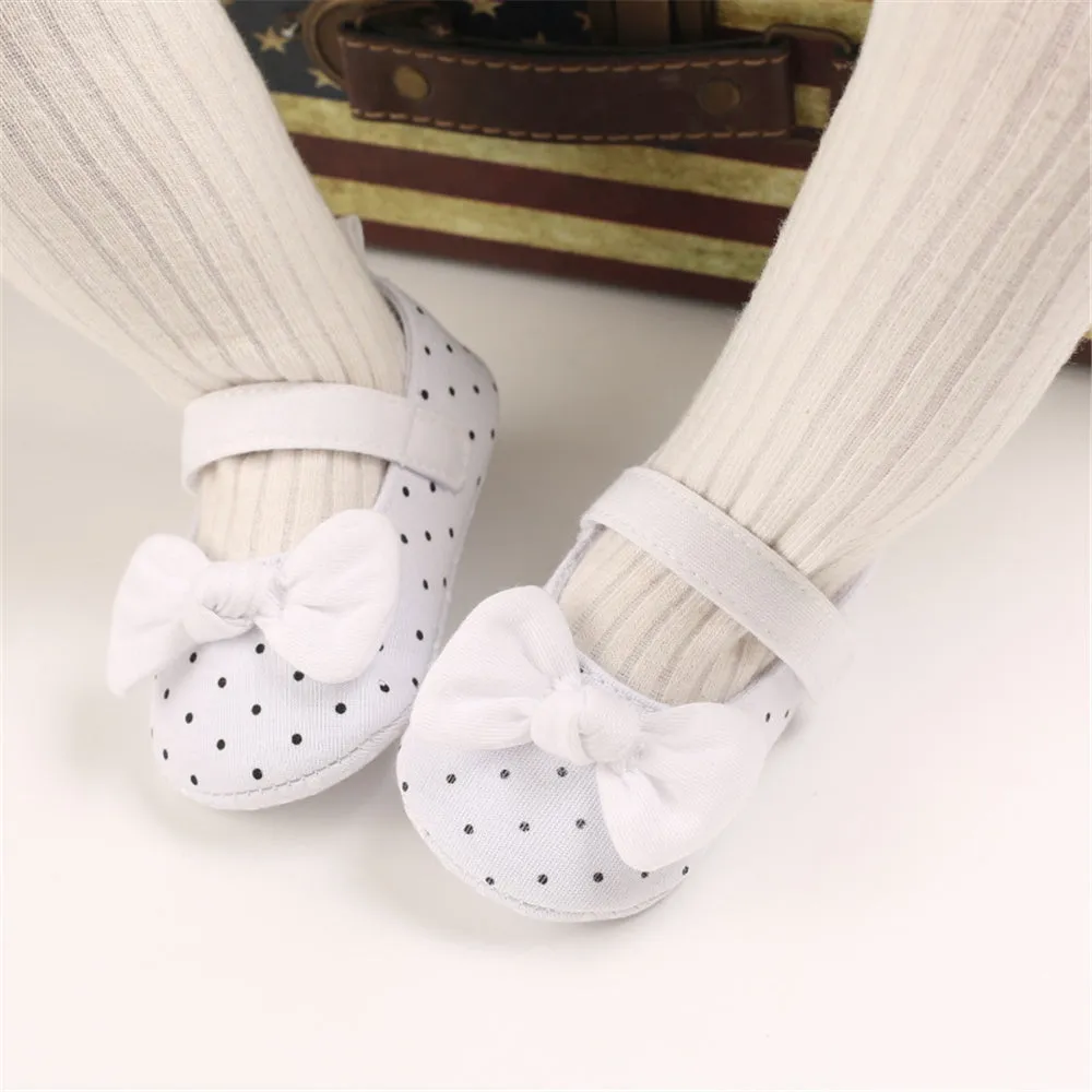 Baby Girls Bow Polka Dot Flats Kids Wholesale Shoes