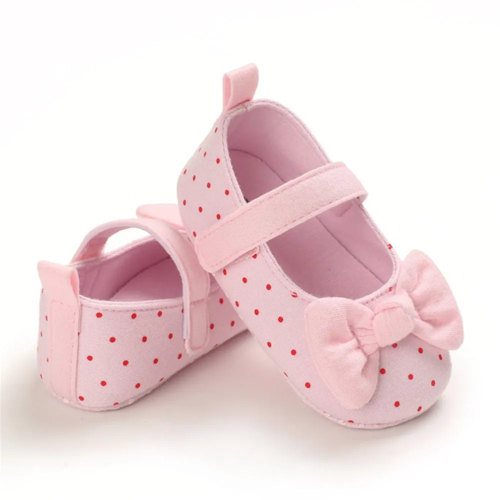 Baby Girls Bow Polka Dot Flats Kids Wholesale Shoes