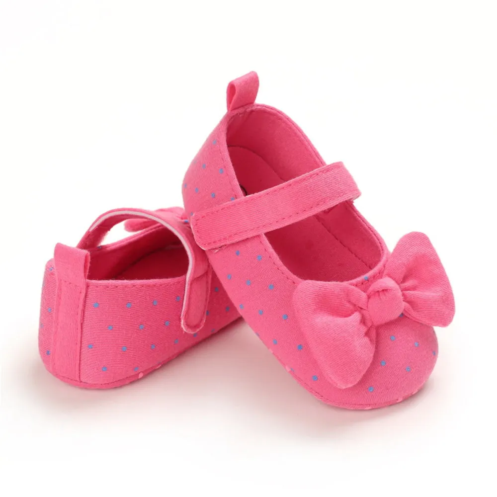 Baby Girls Bow Polka Dot Flats Kids Wholesale Shoes