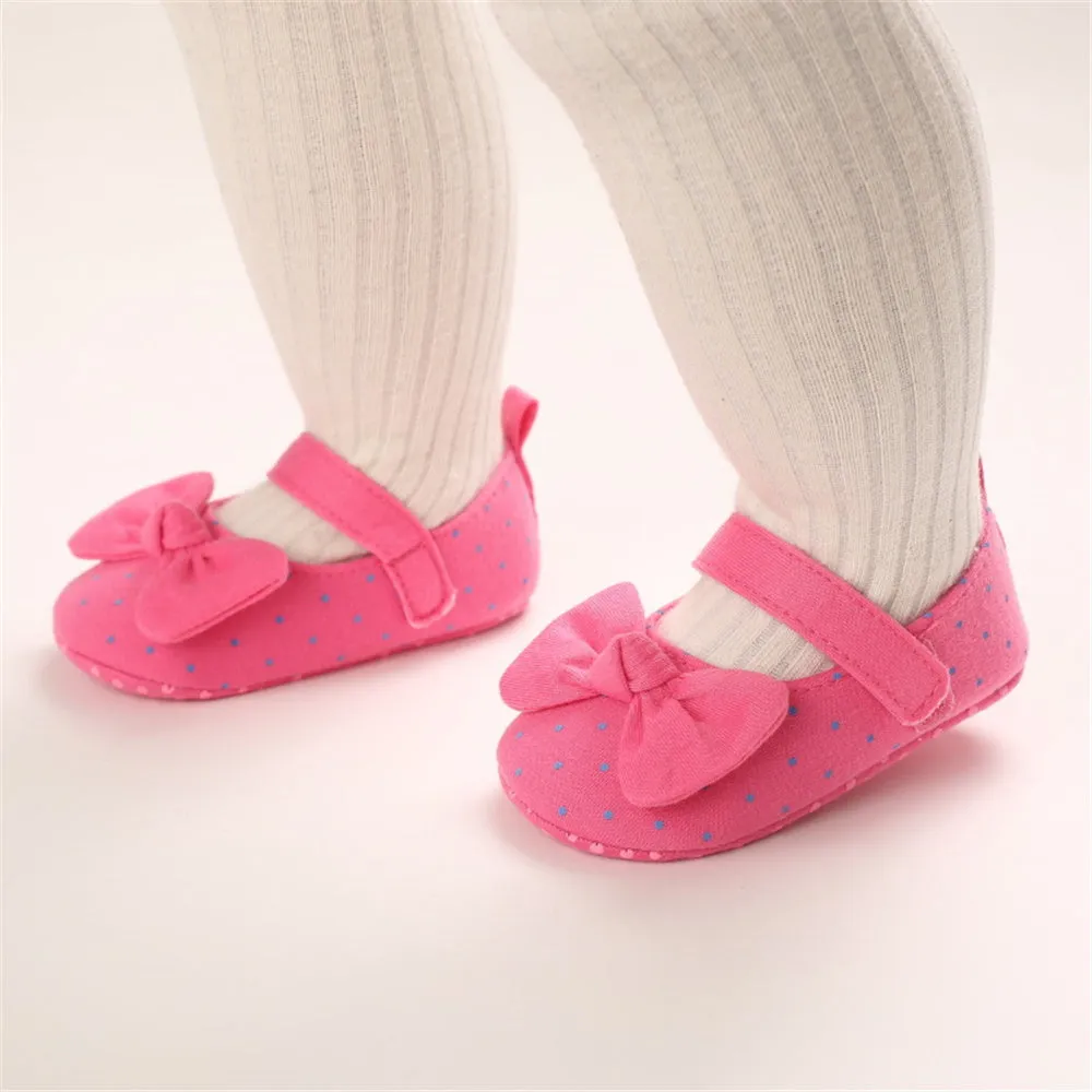 Baby Girls Bow Polka Dot Flats Kids Wholesale Shoes