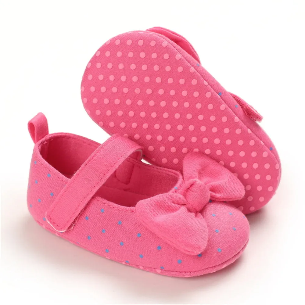 Baby Girls Bow Polka Dot Flats Kids Wholesale Shoes