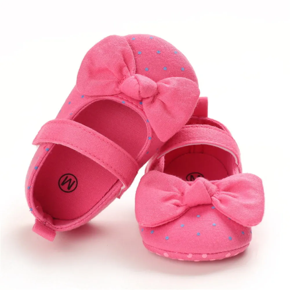 Baby Girls Bow Polka Dot Flats Kids Wholesale Shoes