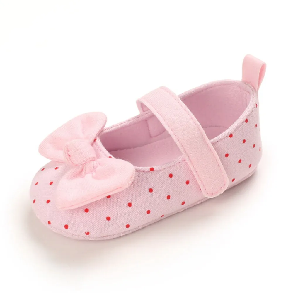 Baby Girls Bow Polka Dot Flats Kids Wholesale Shoes