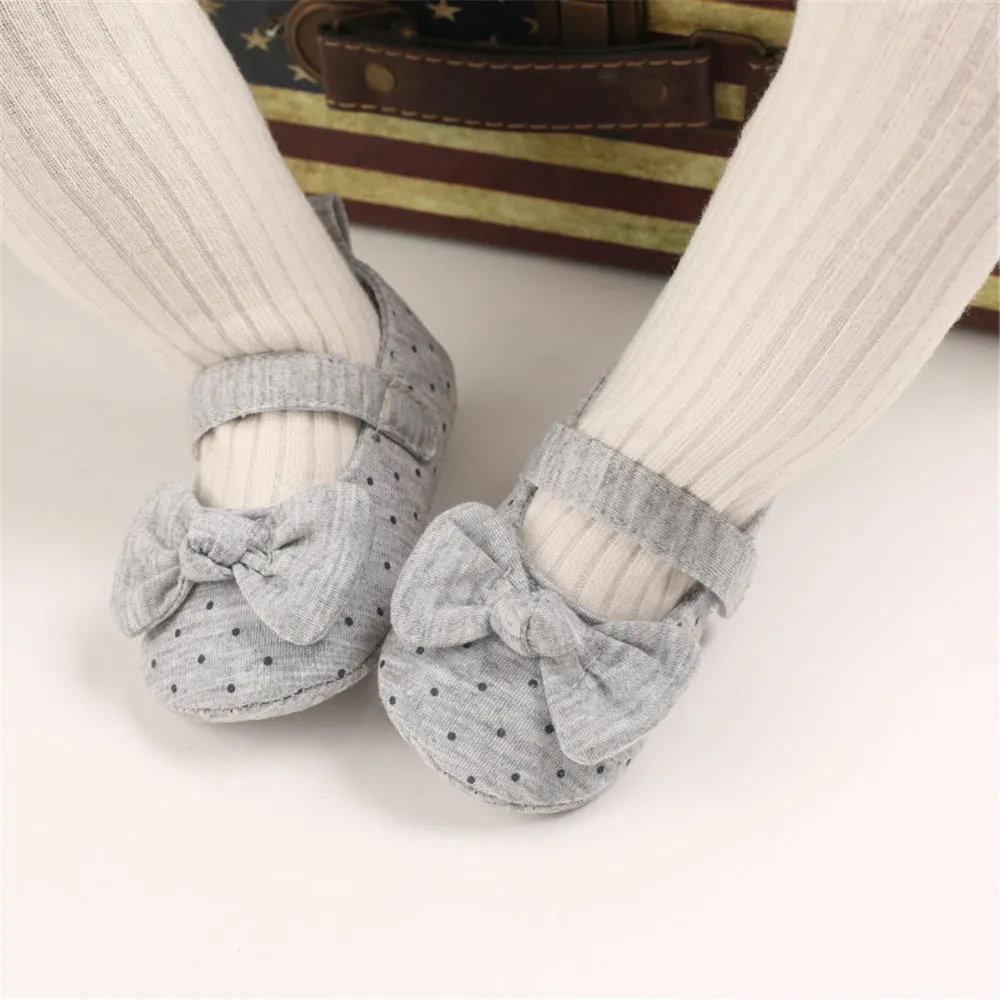 Baby Girls Bow Polka Dot Flats Kids Wholesale Shoes