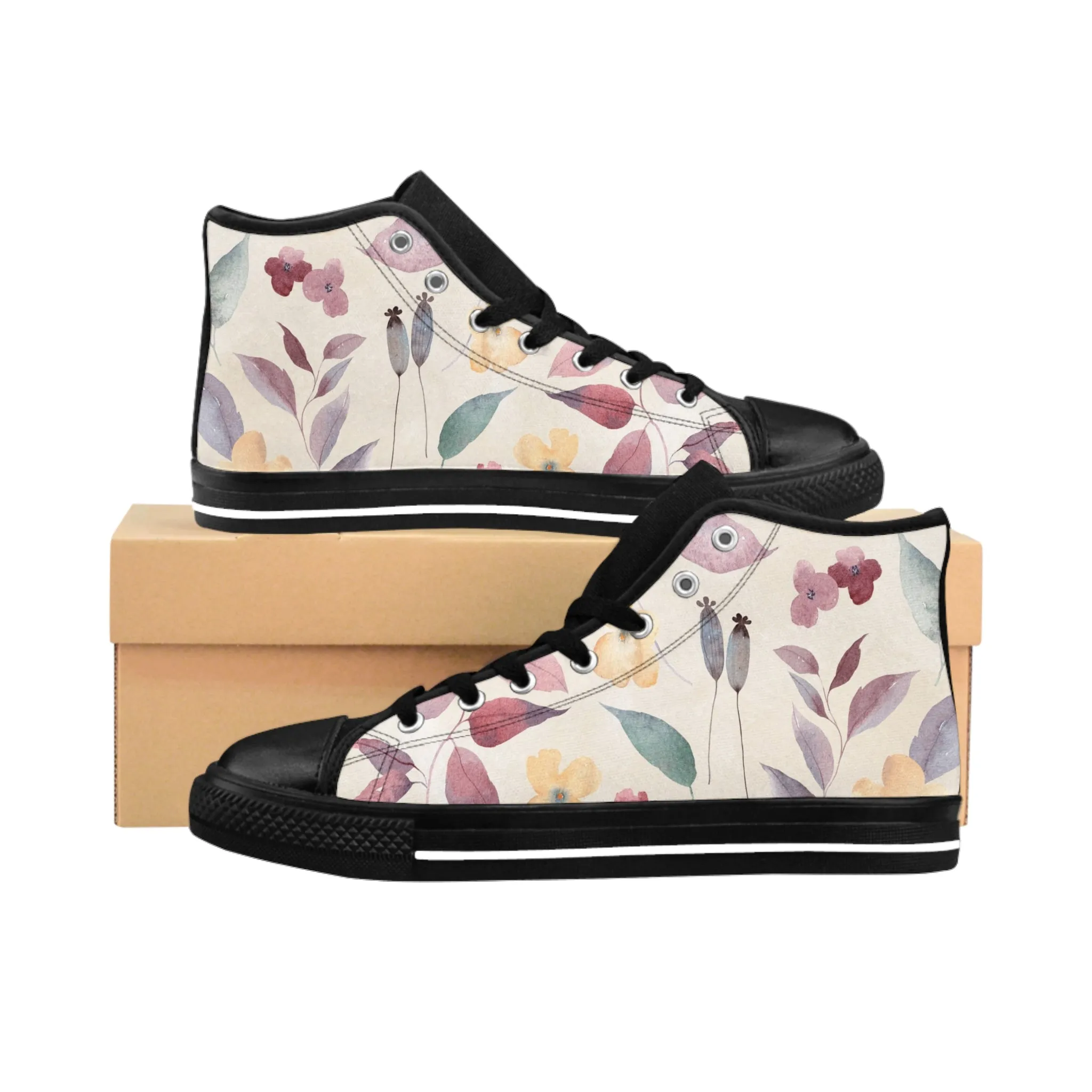 Beautiful Flower Women's Classic Sneakers