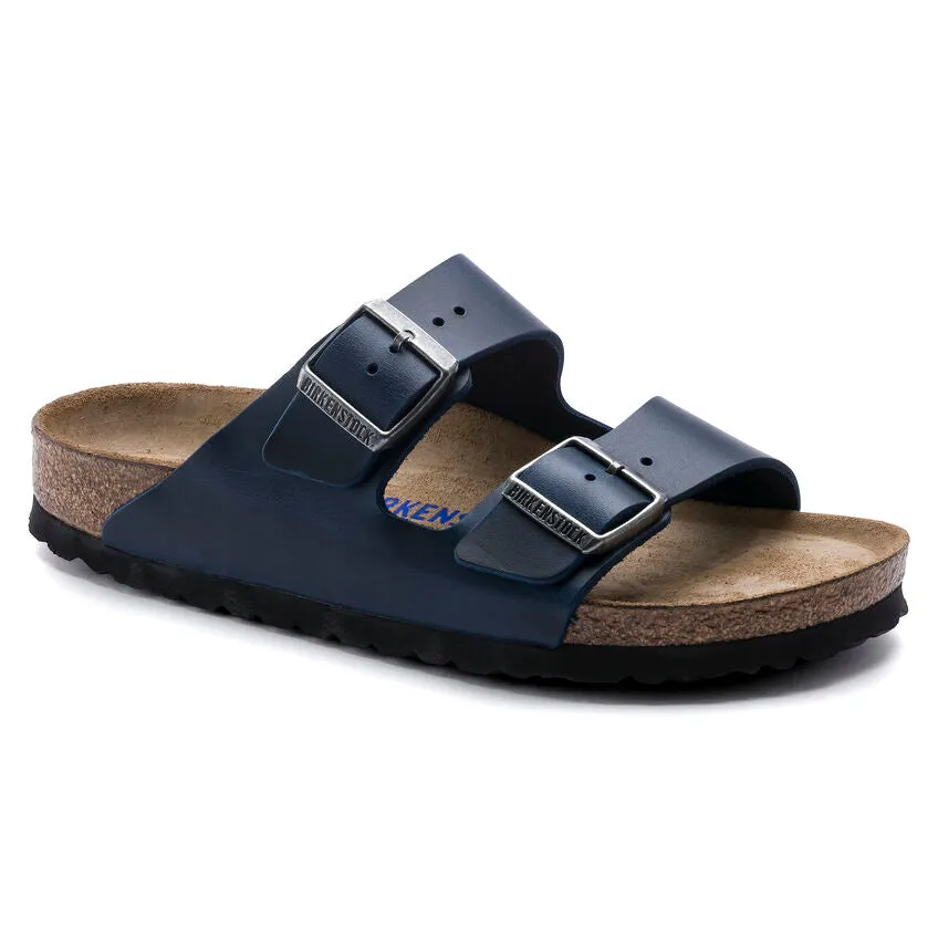 Birkenstock UNISEX Arizona Soft Footbed Oiled Leather (Blue - Regular Fit)