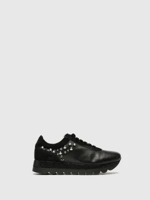 Black Appliqués Trainers