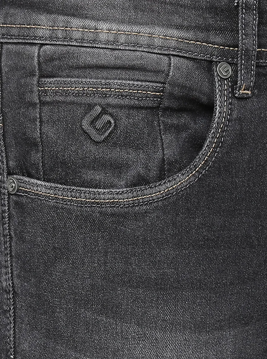 Black Solid Straight Fit Jeans | Greenfibre