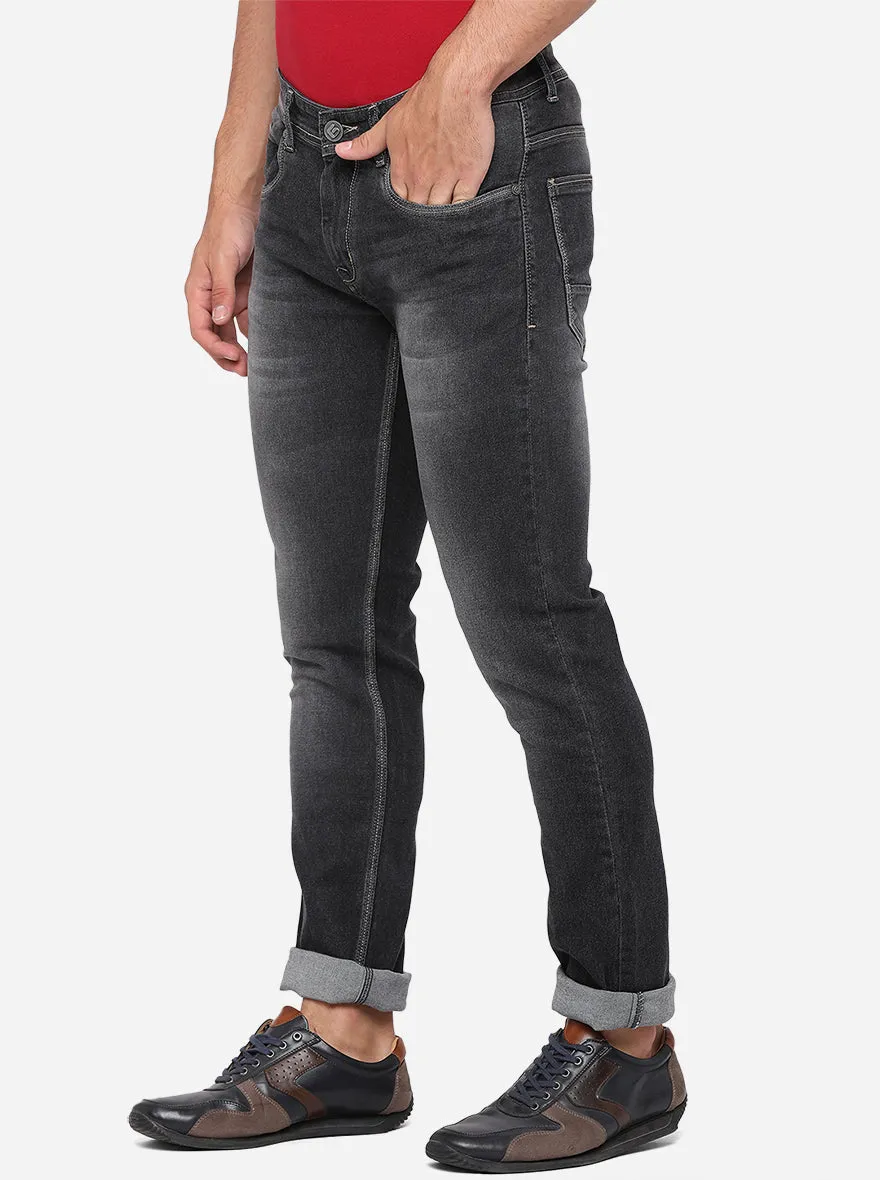 Black Solid Straight Fit Jeans | Greenfibre