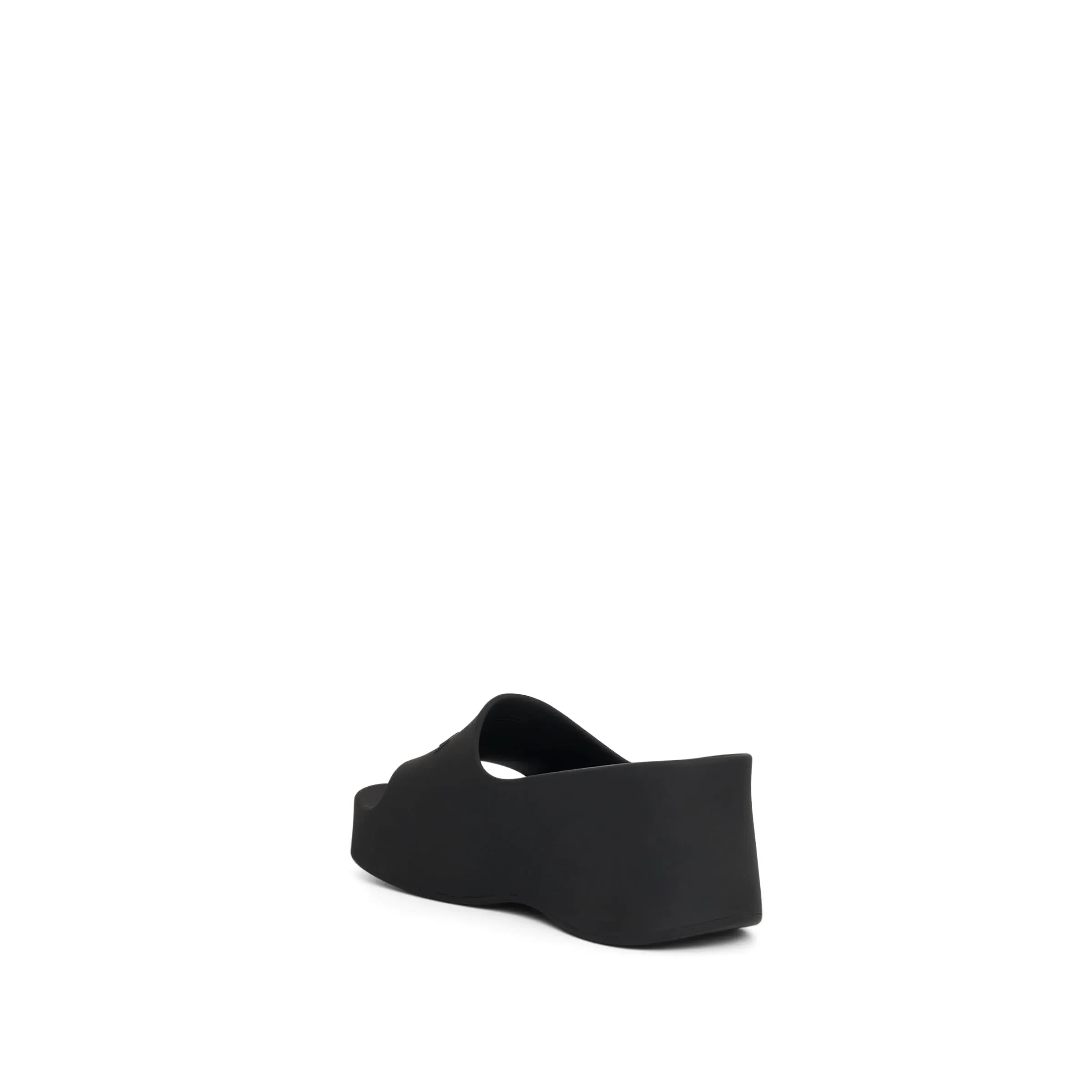 Chunky Wedge Sandal  in Black