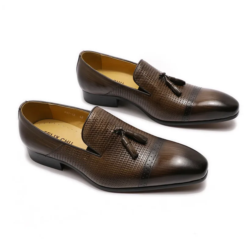 Classic Tassel Leather Men Loafers Shoes