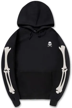 CORIRESHA Halloween Skull Print Hoodie Casual Long Sleeve Unisex Sweatshirt Kangaroo Pocket