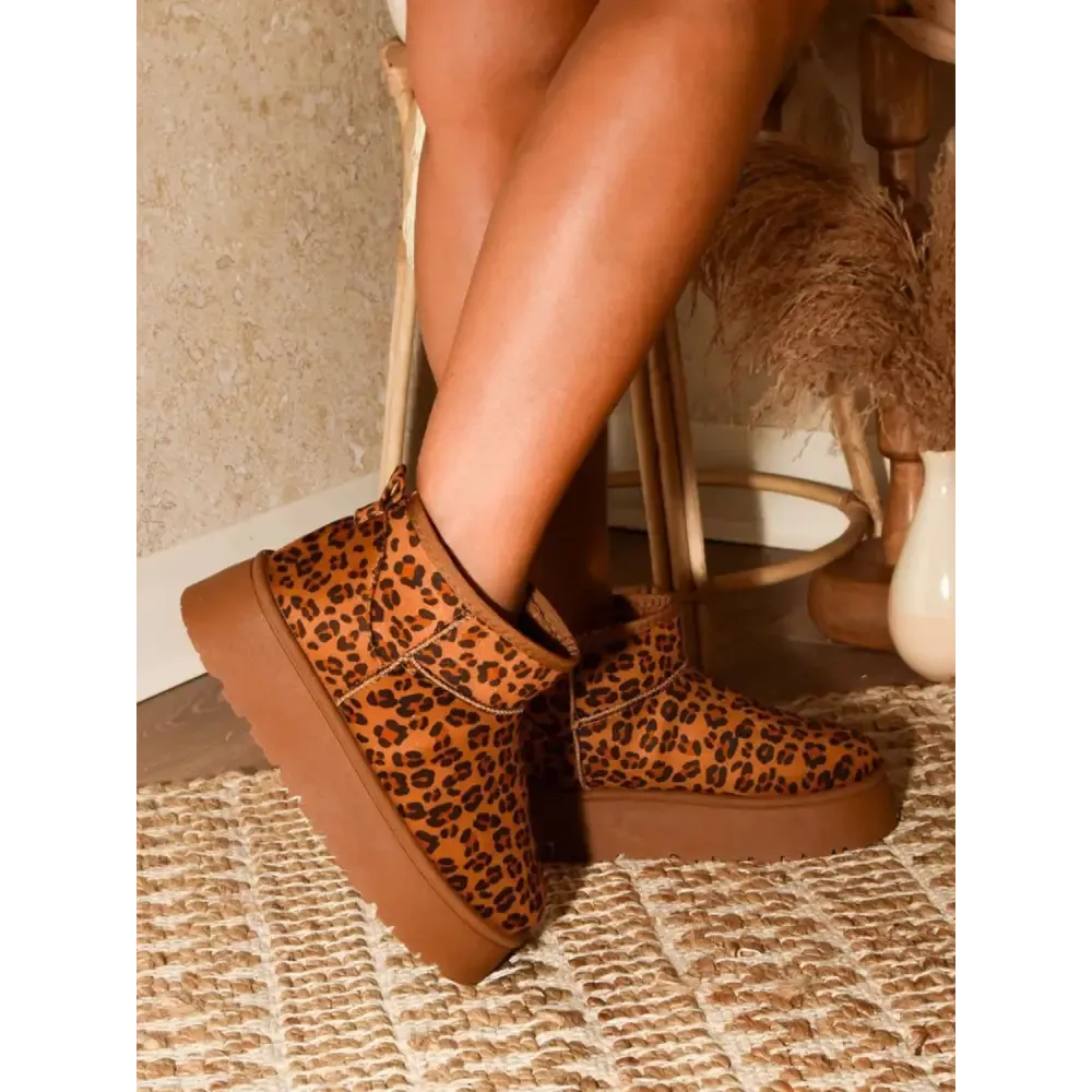 Elevate Your Style with Luxury Fashion Leopard Platform Booties