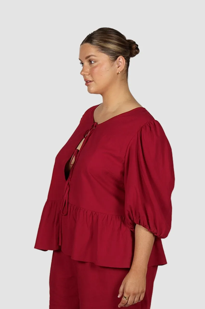 FAWN TOP RED