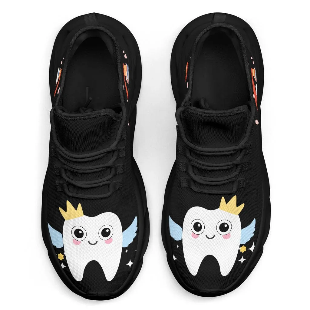 Gift For Unisex Dentist Funny Tooth Fairy Black Sneakers