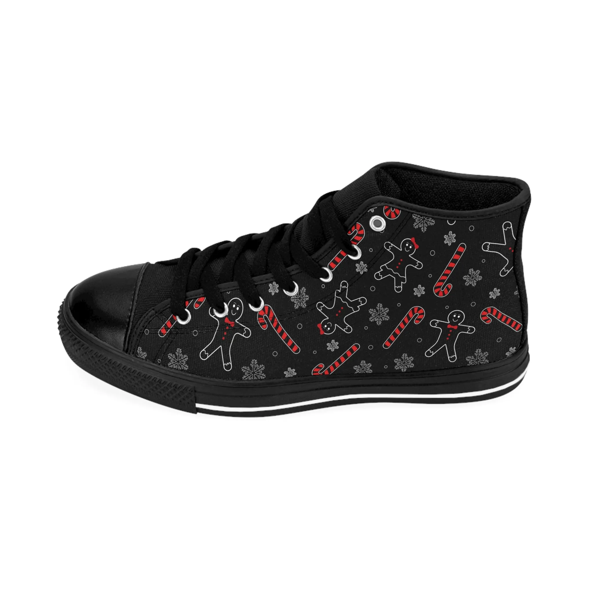 Gingerbread and Candy Cane Women's Classic Sneakers