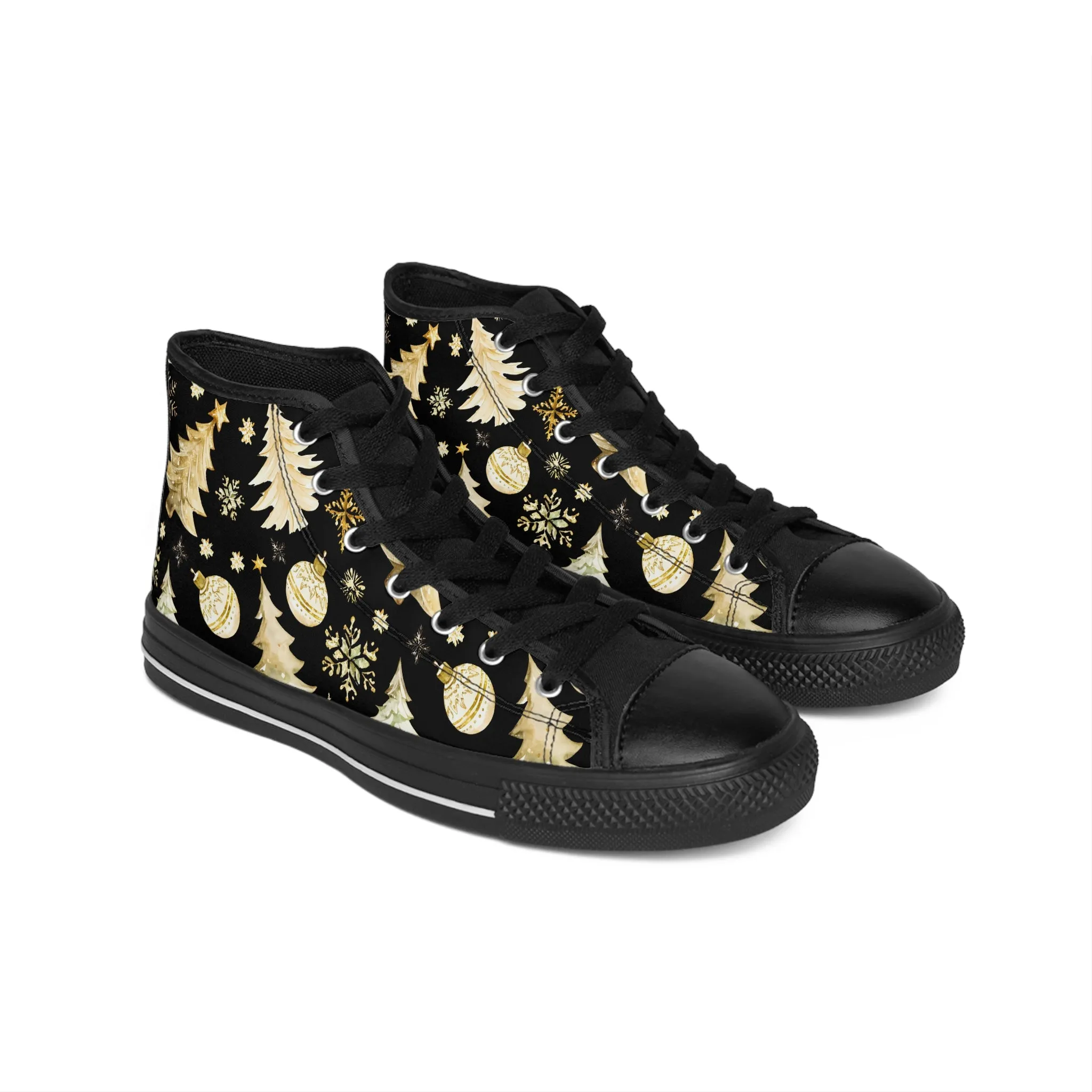 Golden Christmas Trees Women's Classic Sneakers