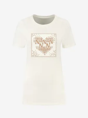 Graphic Heart T-shirt - Beige