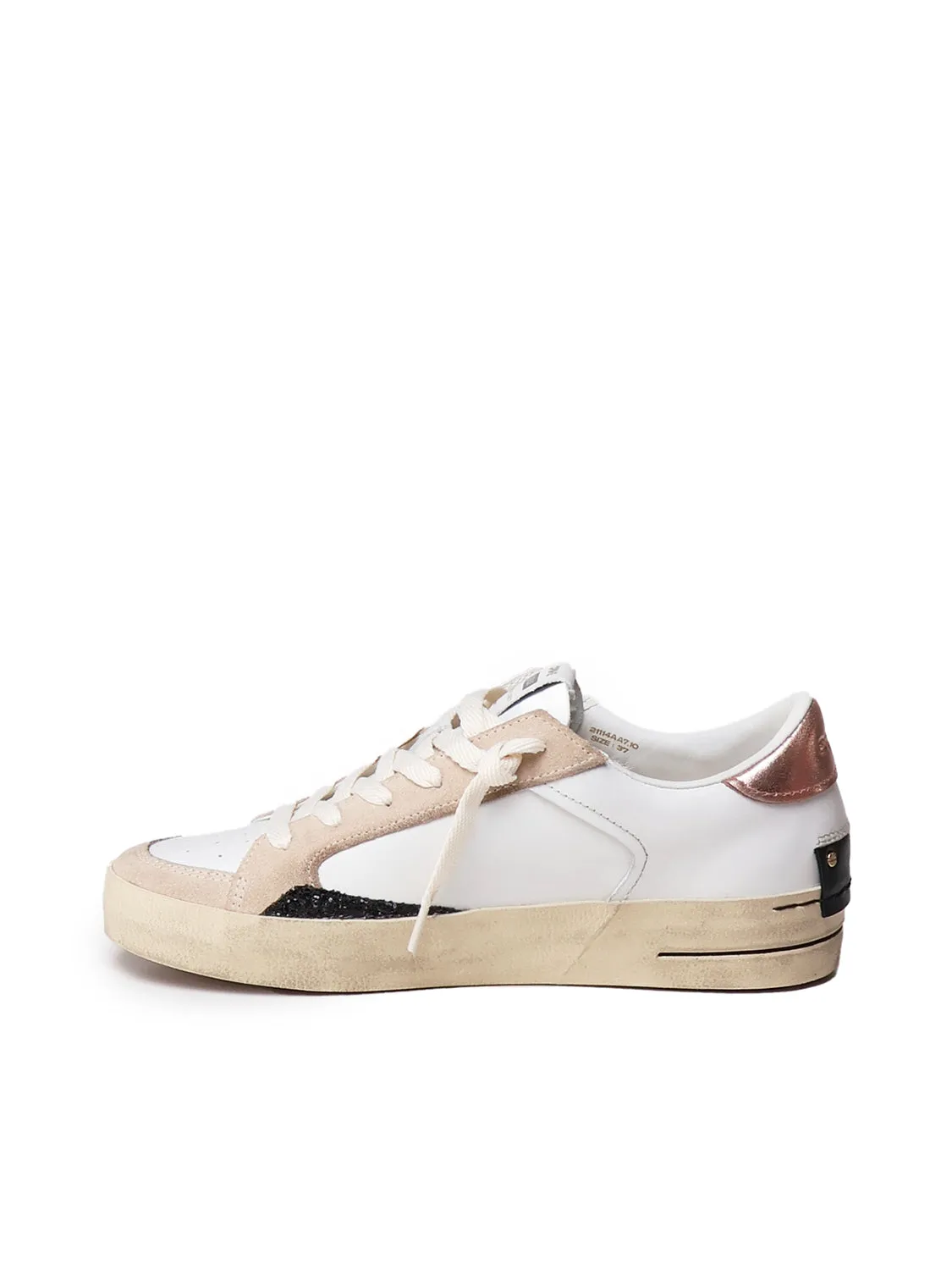 Leather Sneakers with Suede Inserts