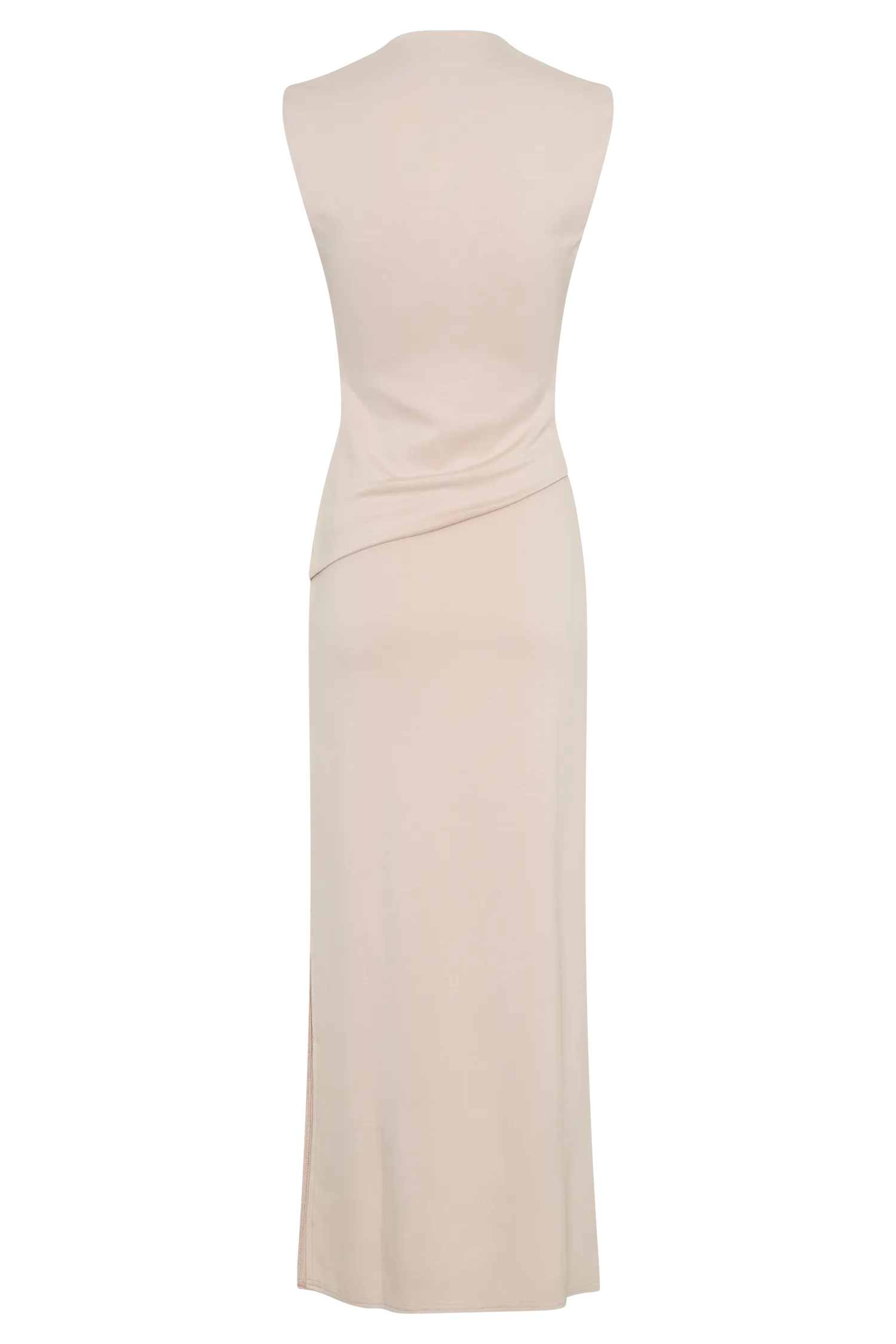 Lorelei Crepe Twist Midi Dress - Taupe