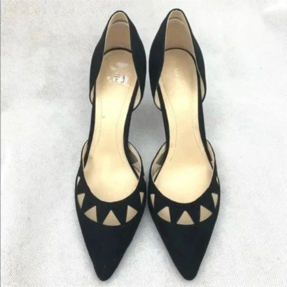 Marc Fischer Black Tricky D’Orsay Kitten Heels- 7.5