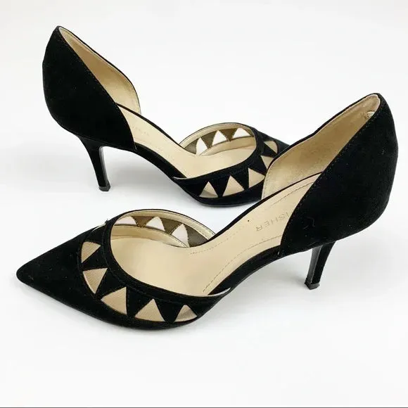 Marc Fischer Black Tricky D’Orsay Kitten Heels- 7.5