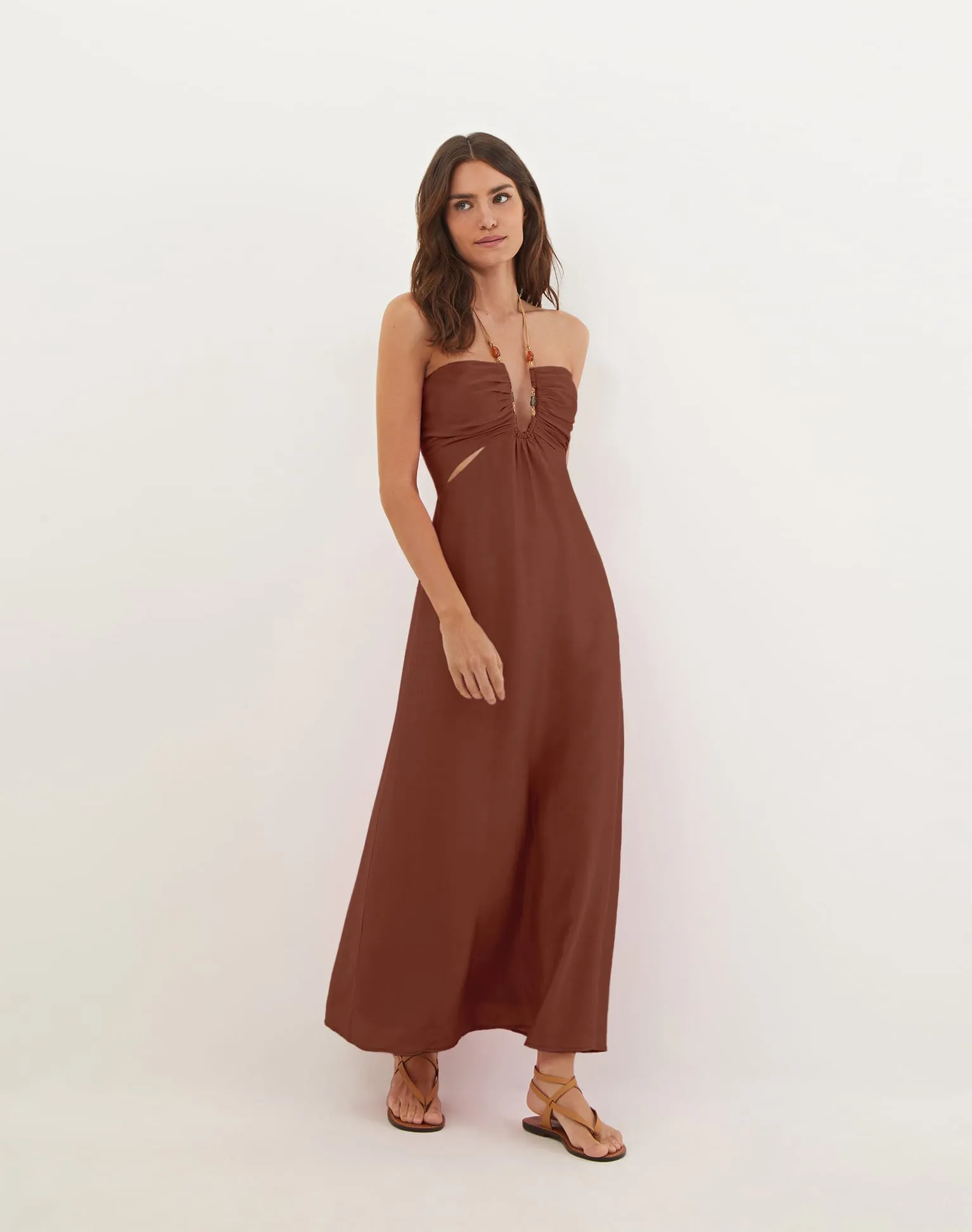 Melina Detail Midi Dress - Nutshell