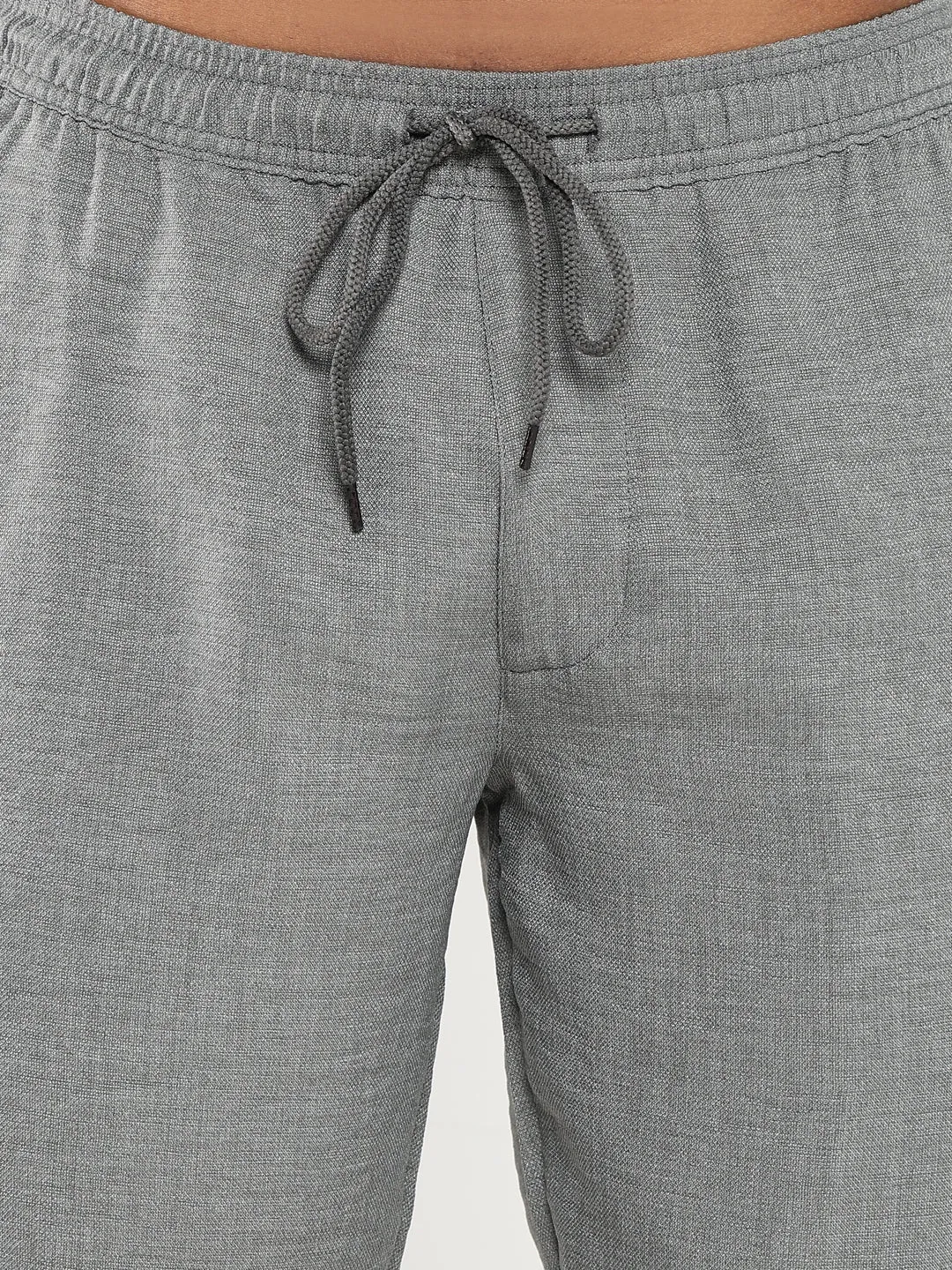 Men Grey Solid Co Ords Set