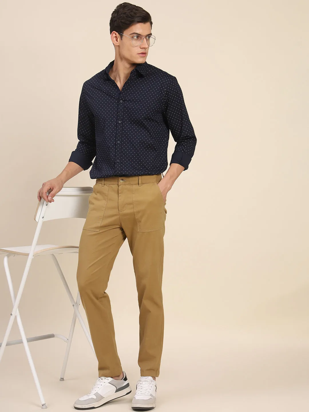 Men's Khaki Chino Smart Casual Look For Season Essential