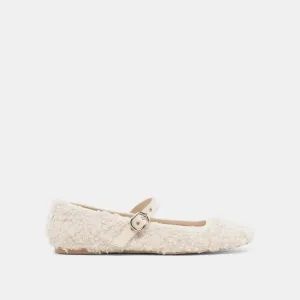 RODNI PLUSH BALLET FLATS CREME PLUSH