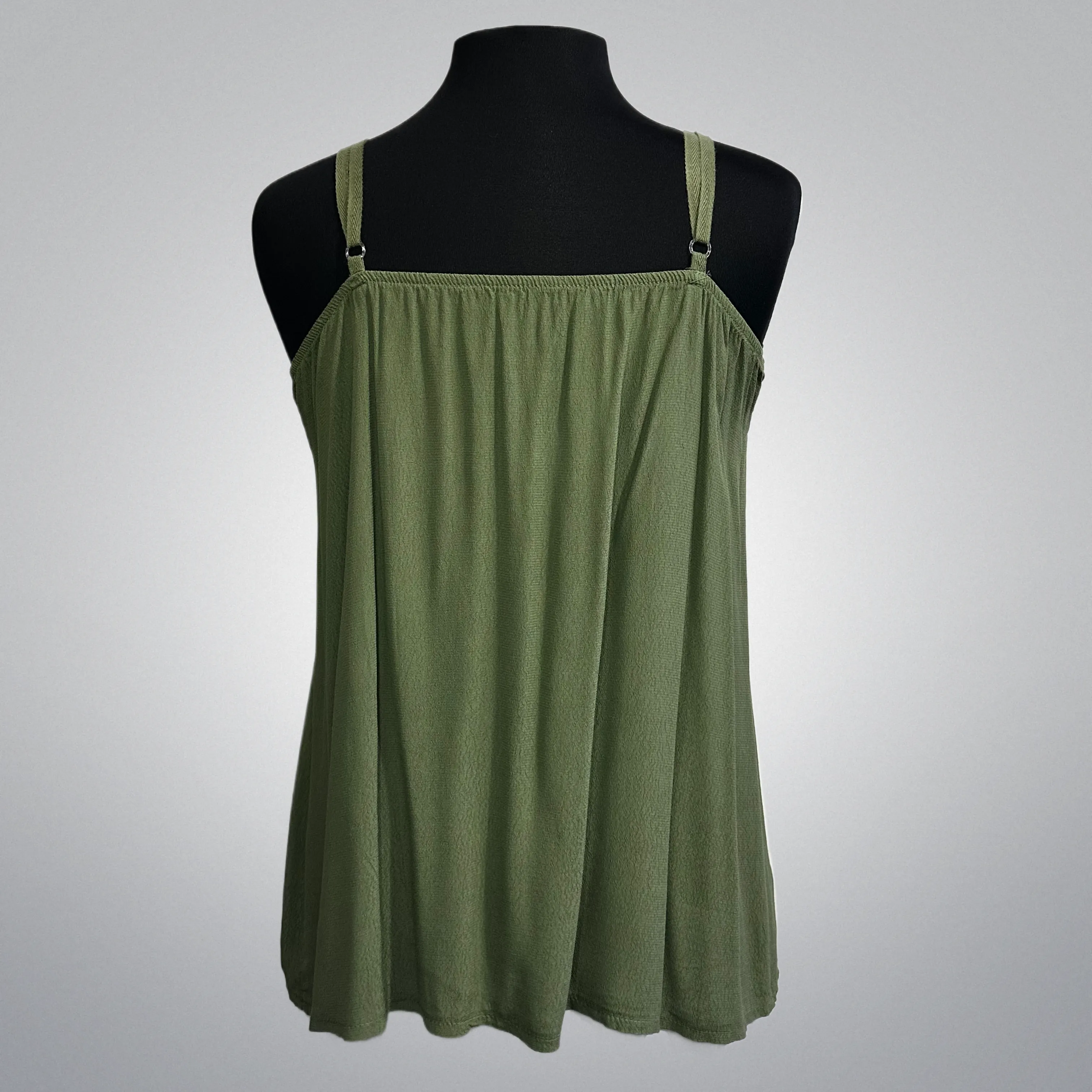 Sleeveless Top With Satin V-Neck