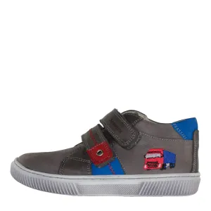 Szamos Kid Boy Sneakers Grey With Truck Decor - Made In Europe