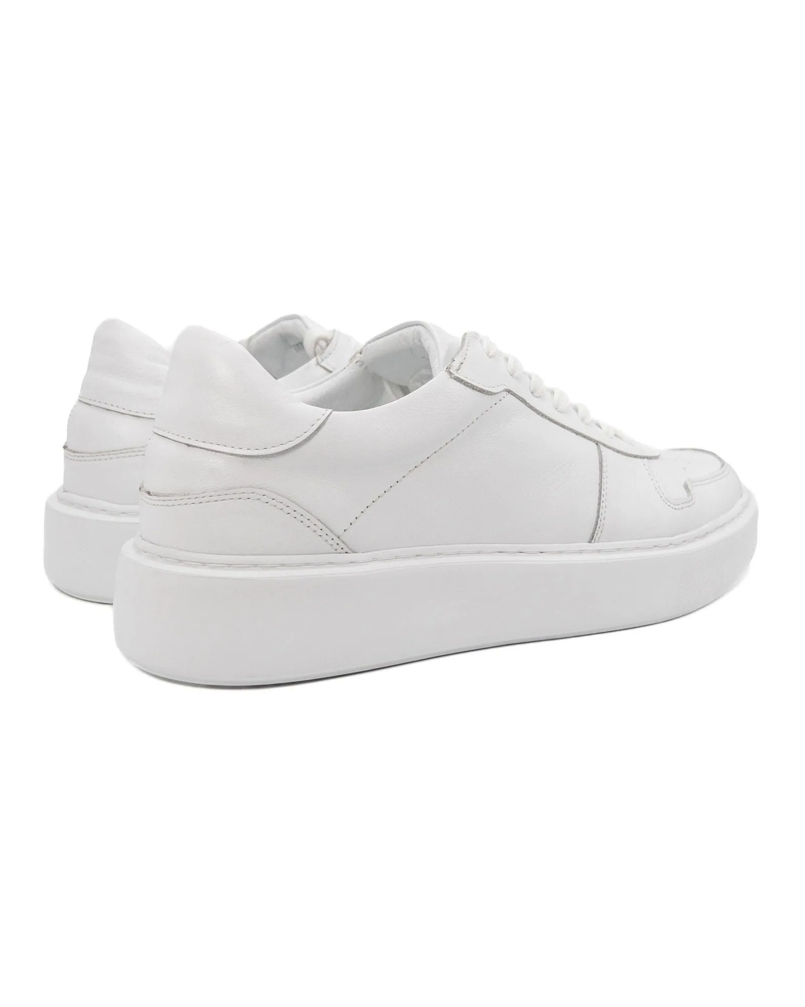 T-Rush White Genuine Leather Sneaker for Men