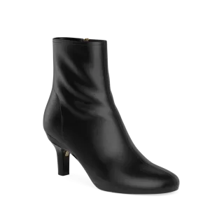 The Josie Bootie - Coal Stretch Leather 3 Stiletto