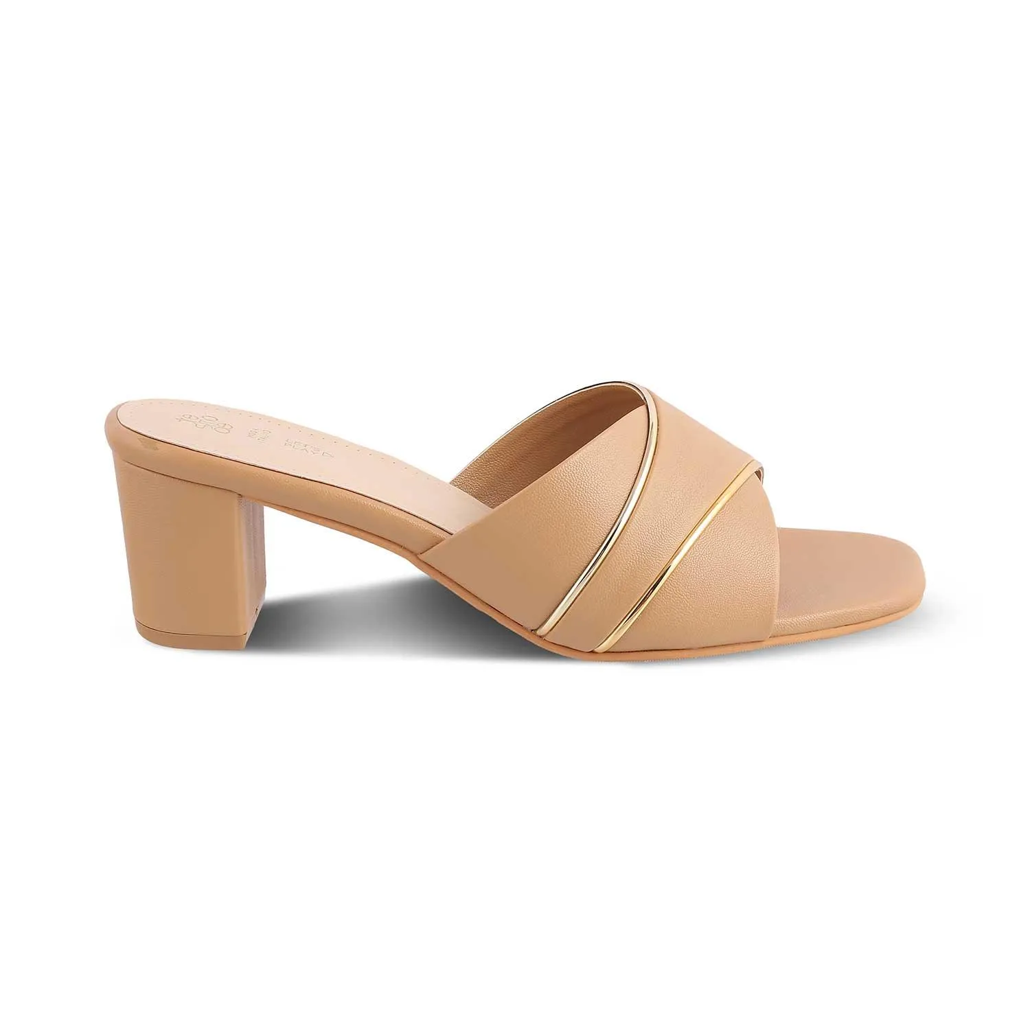 The Malua Beige Women's Dress Block Heel Sandals Tresmode