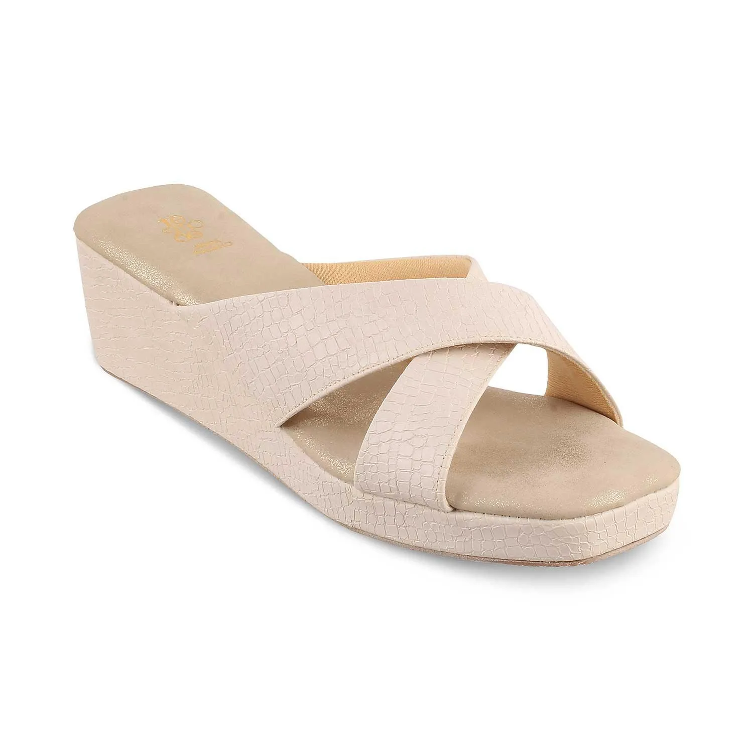 The Rew Beige Women's Dress Wedge Sandals Tresmode