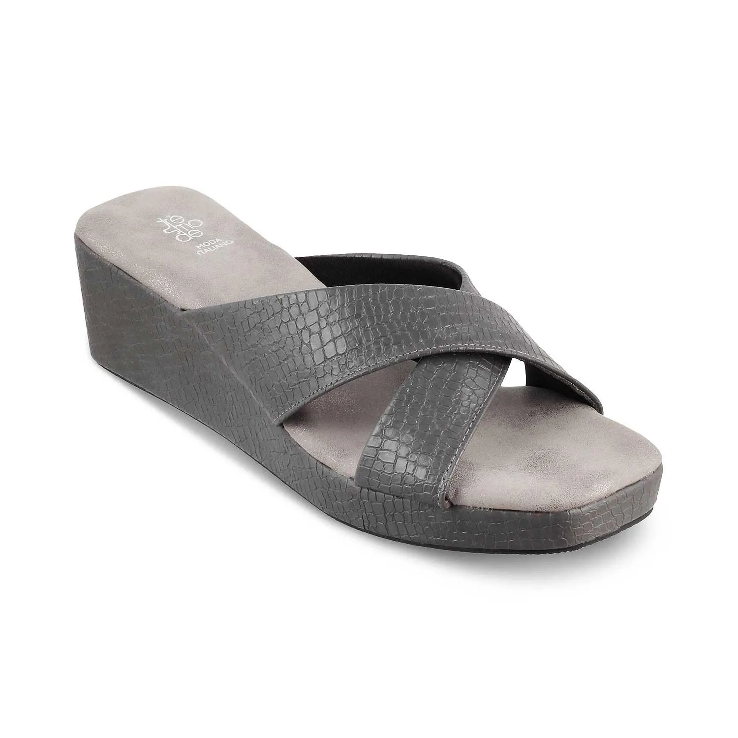 The Rew Grey Women's Dress Wedge Sandals Tresmode