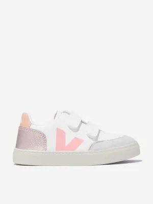 Veja Girls Small V-12 Velcro Trainers in Multicolour