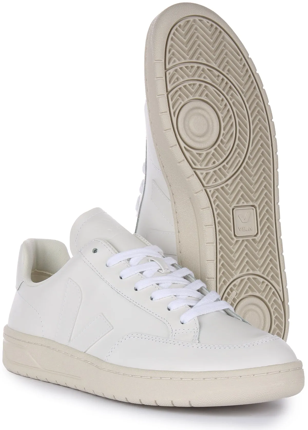 Veja V 12 Leather In White For Women