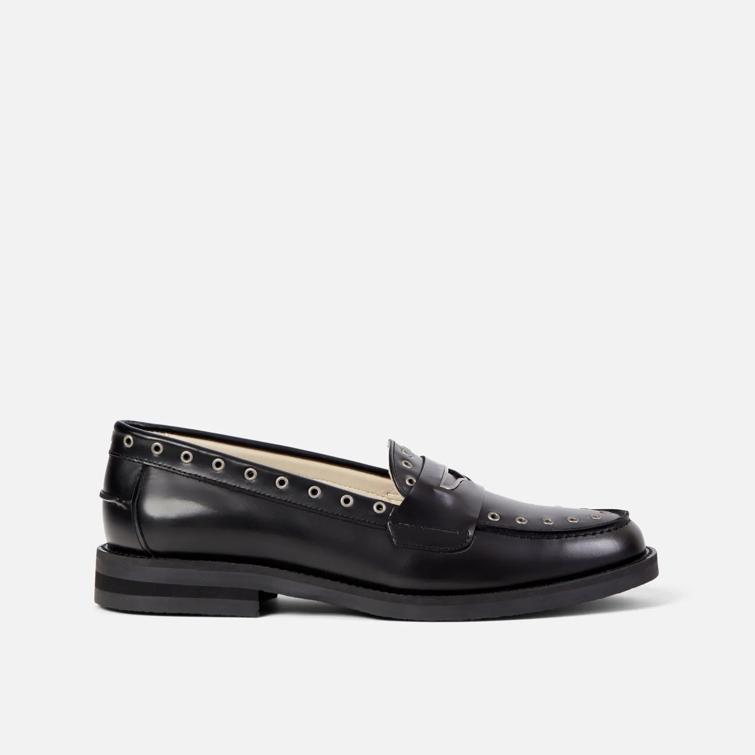 Wilde Silver Rivet Penny Loafer - Women's