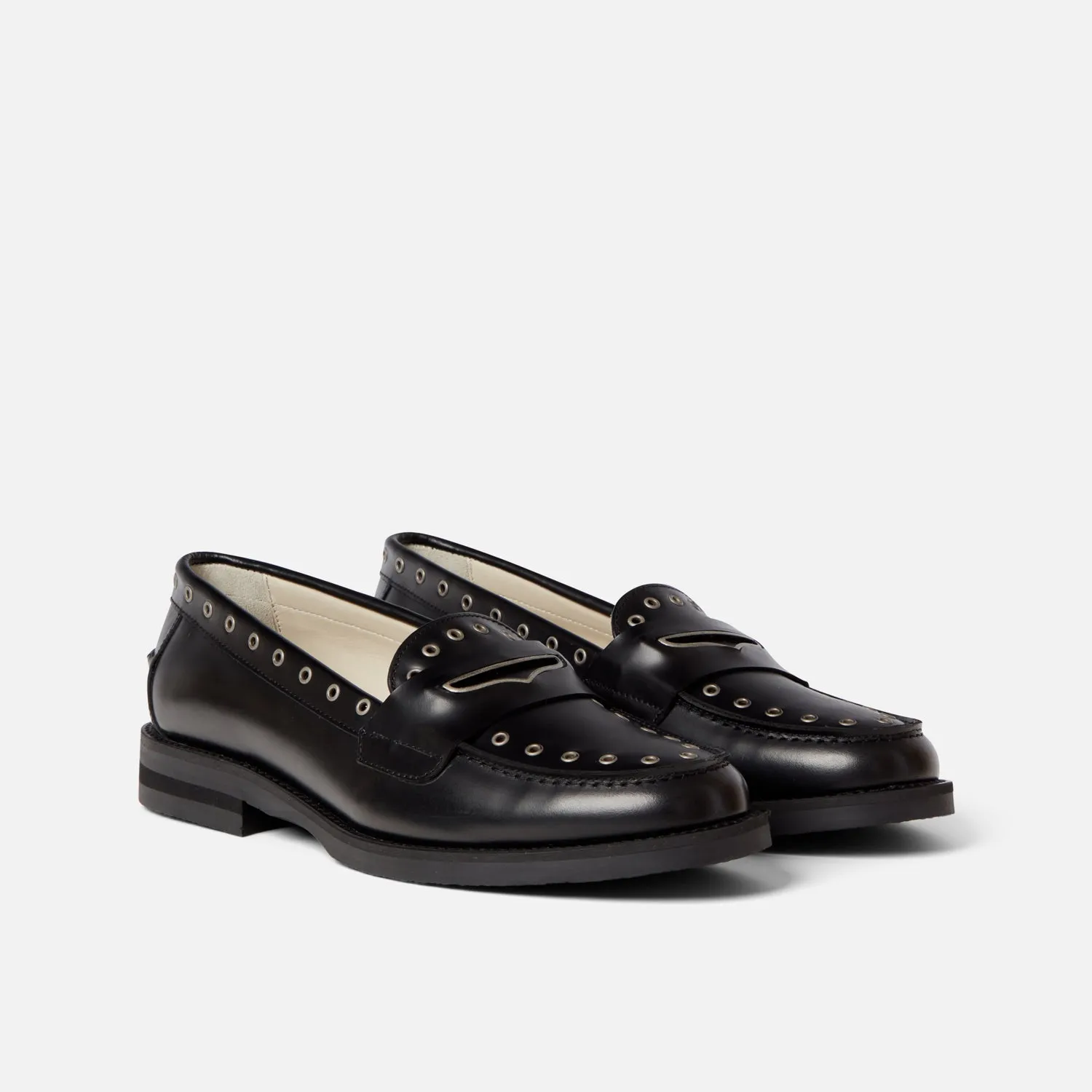 Wilde Silver Rivet Penny Loafer - Women's