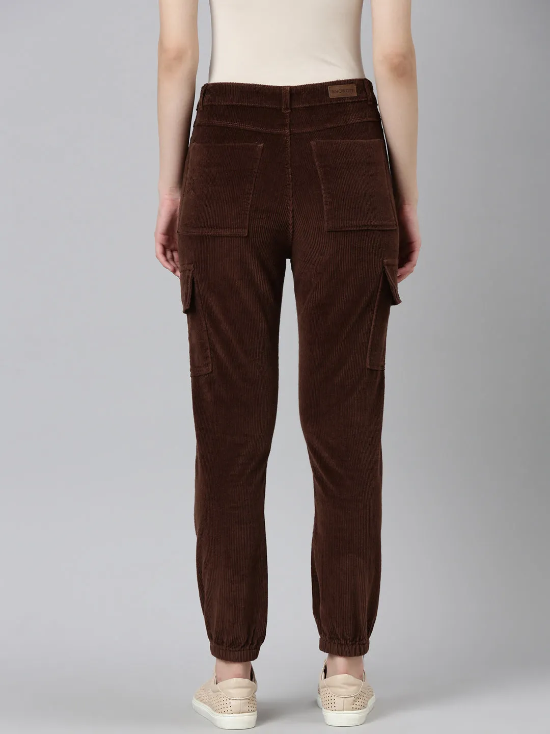 Women Brown Solid Joggers