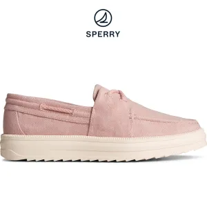 Women's Cruise Plushstep Slubby Linen Boat Sneaker  Rose (STS88423)